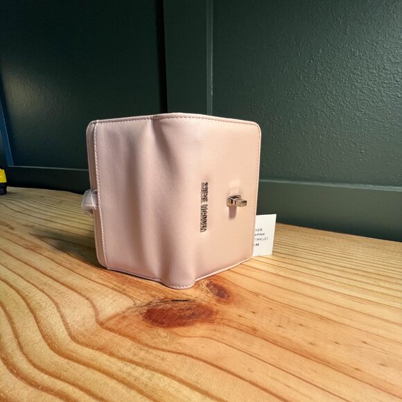 Steve Madden Blayer Linen Pink Compact Wallet - Picture 12 of 15